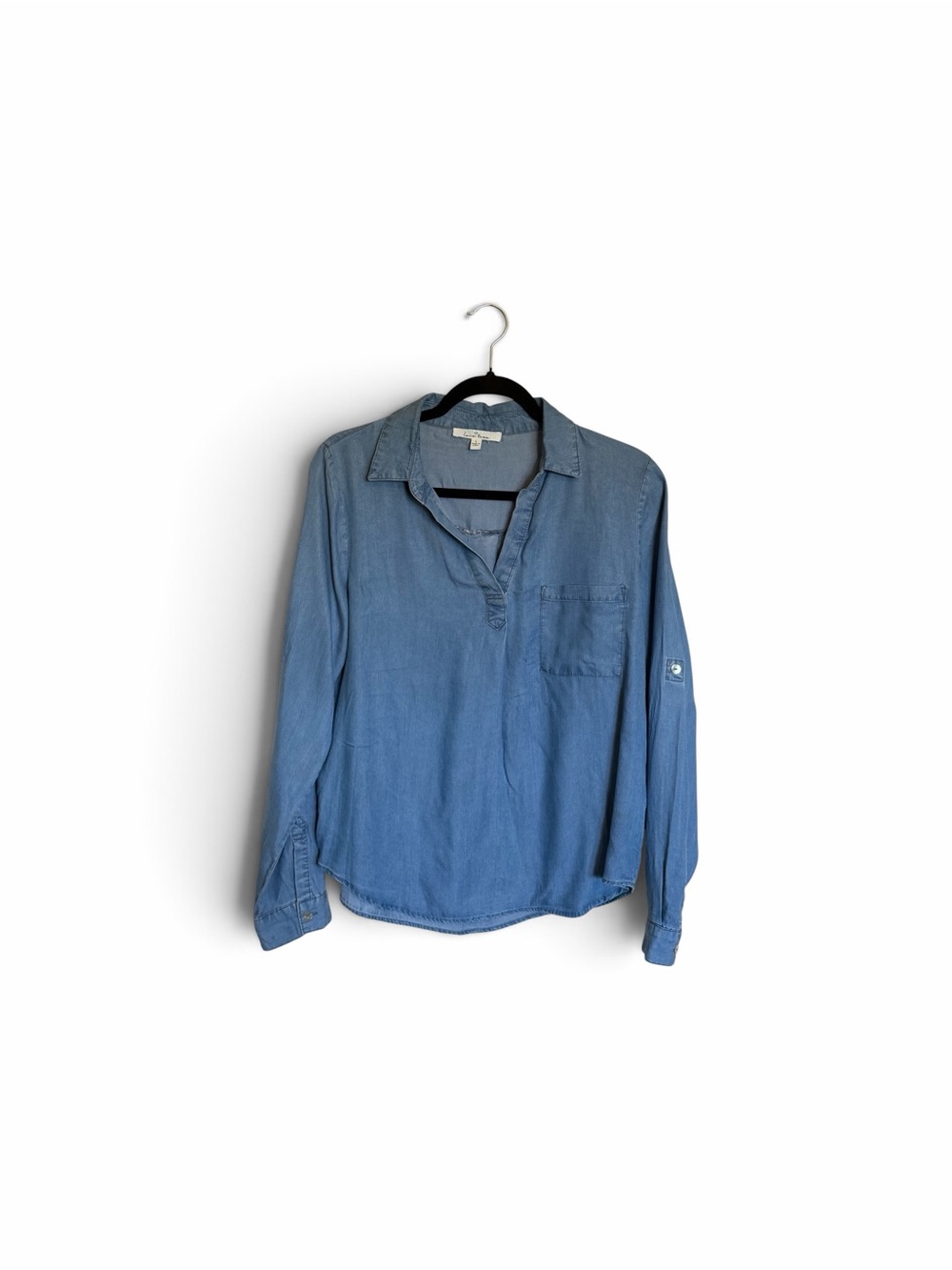 Women's Lightweight Indigo Blue Pullover Shirt